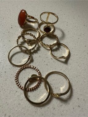 Gold Tone Women's Ring Set TORRID size 10 ten rings